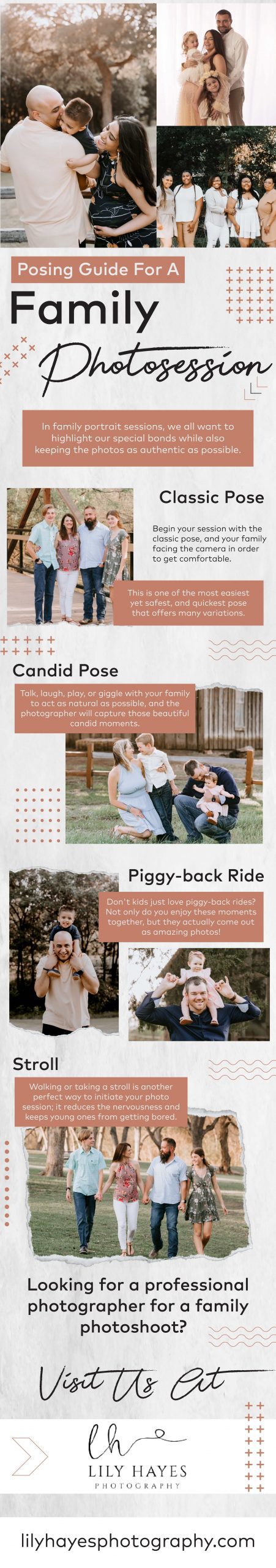 Posing guide for a family photosession 
